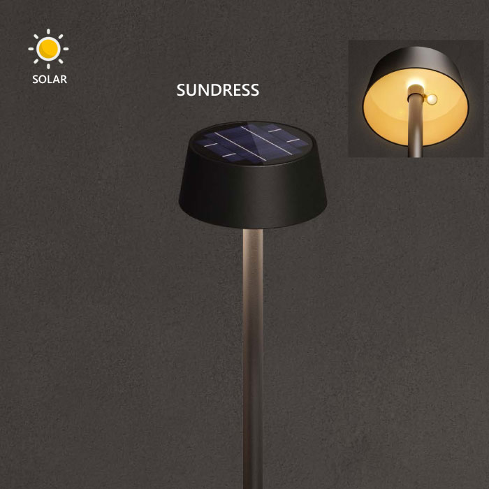 KLEWE SOLAR FLOOR LIGHT - SUNDRESS